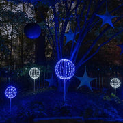 Blue LED Light Ball, Fold Flat White Frame