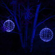 Blue LED Light Ball, Fold Flat White Frame