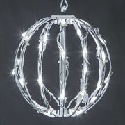 Cool White LED Light Ball, Fold Flat White Frame