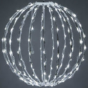 Cool White LED Light Ball, Fold Flat White Frame