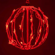 Red LED Light Ball, Fold Flat White Frame