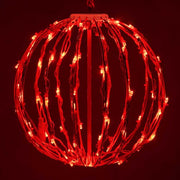 Red LED Light Ball, Fold Flat White Frame