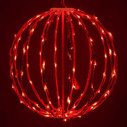 Red LED Light Ball, Fold Flat White Frame