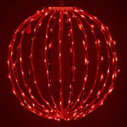Red LED Light Ball, Fold Flat White Frame