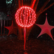 Red LED Light Ball, Fold Flat White Frame