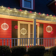 Red LED Light Ball, Fold Flat White Frame