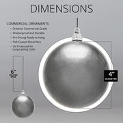Shatterproof Blue Commercial Ornament, Candy Finish