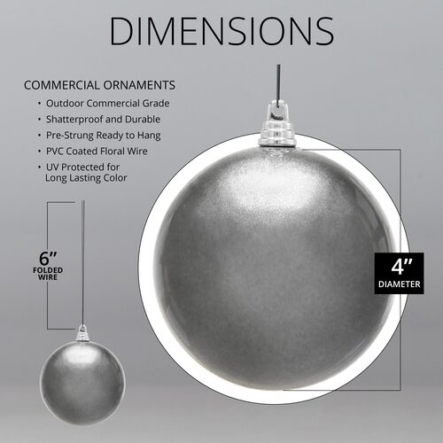Shatterproof Blue Commercial Ornament, Candy Finish