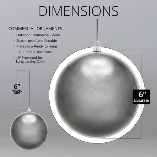 Shatterproof Blue Commercial Ornament, Candy Finish
