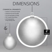 Shatterproof Blue Commercial Ornament, Matte Finish
