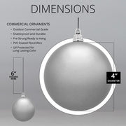 Shatterproof Blue Commercial Ornament, Matte Finish