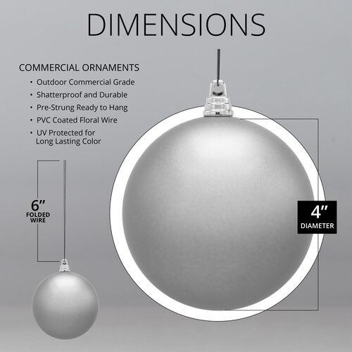 Shatterproof Blue Commercial Ornament, Matte Finish