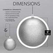 Shatterproof Blue Commercial Ornament, Matte Finish
