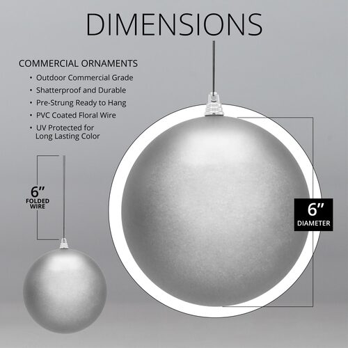 Shatterproof Blue Commercial Ornament, Matte Finish