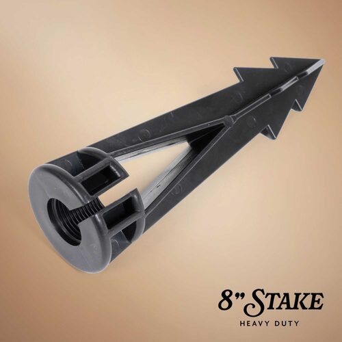 8" Spotlight Stake with Cable Channel, PVC