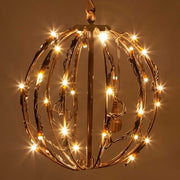 Warm White LED Light Ball, Fold Flat Brown Frame