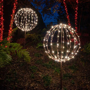 Warm White LED Light Ball, Fold Flat Brown Frame