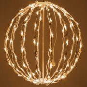 Warm White LED Light Ball, Fold Flat White Frame