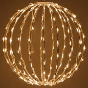 Warm White LED Light Ball, Fold Flat White Frame