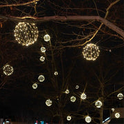Warm White LED Light Ball, Fold Flat White Frame