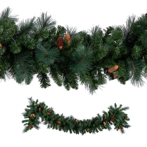 9' 14" Mixed Noble Commercial Unlit Holiday Garland