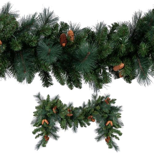 9' 14" Mixed Noble Commercial Unlit Holiday Garland