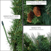 9' 14" Mixed Noble Commercial Unlit Holiday Garland