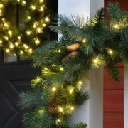 Mixed Noble Prelit Commercial LED Holiday Garland, Warm White Lights
