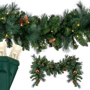 Mixed Noble Prelit Commercial LED Holiday Garland, Warm White Lights