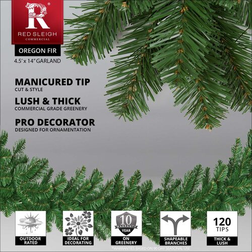 Oregon Fir Commercial Unlit Holiday Garland