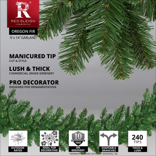 Oregon Fir Commercial Unlit Holiday Garland