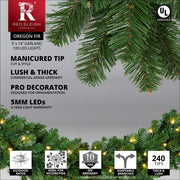 Oregon Fir Prelit Commercial LED Holiday Garland, Warm White Lights