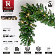 9' 14" Oregon Fir Prelit Commercial LED Holiday Garland, 100 Warm White SoftTwinkle Lights