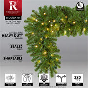 Sequoia Fir Prelit Commercial LED Holiday Garland, Warm White Lights