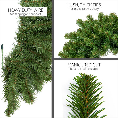 Sequoia Fir Prelit Commercial LED Holiday Garland, Warm White Lights