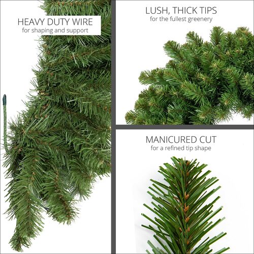 Sequoia Fir Prelit Commercial LED Holiday Garland, 100 Warm White SoftTwinkle Lights