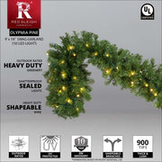 Olympia Pine Prelit Commercial LED Swag Holiday Garland, Warm White Lights