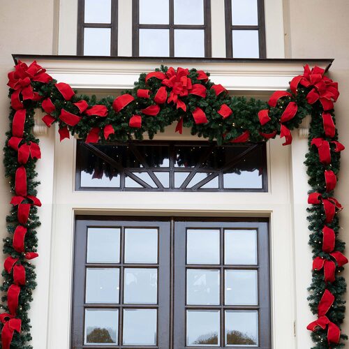 Olympia Pine Prelit Commercial LED Swag Holiday Garland, Warm White Lights