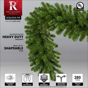Sequoia Fir Commercial Unlit Holiday Garland