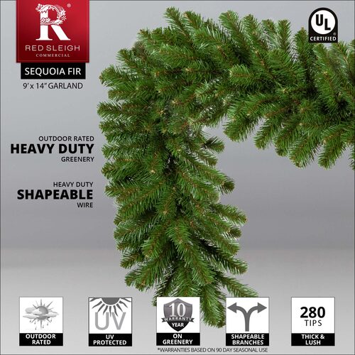 Sequoia Fir Commercial Unlit Holiday Garland