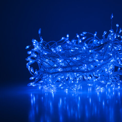 Blue LED Fairy Lights, Silver Wire