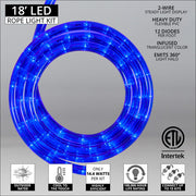 Blue LED Rope Light, 18 ft
