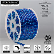 Blue Rope Light, 150 ft