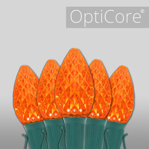 C7 Amber OptiCore Commercial LED Halloween Lights, Lights