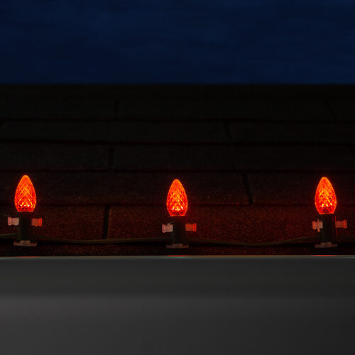 C7 Amber OptiCore Commercial LED Halloween Lights, Lights
