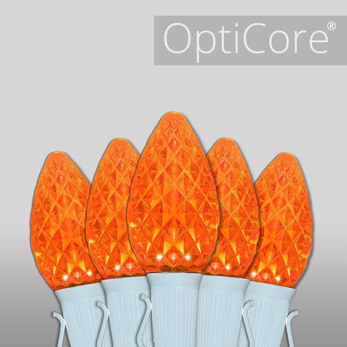 C7 Amber OptiCore Commercial LED Halloween Lights, Lights