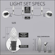 C7 Amber OptiCore Commercial LED Halloween Lights, Lights