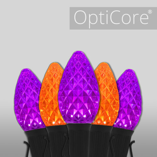 C7 Amber / Purple OptiCore Commercial LED Halloween Lights, Lights