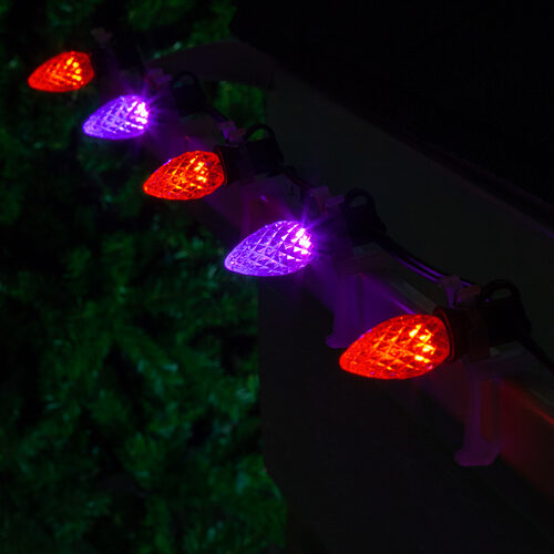 C7 Amber / Purple OptiCore Commercial LED Halloween Lights, Lights