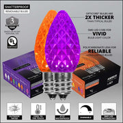 C7 Amber / Purple OptiCore Halloween Pathway Lights, Lights, PathPRO TM Stakes